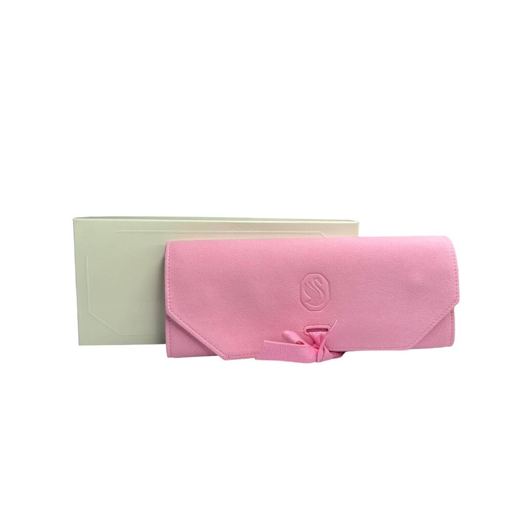 Swarovski 2023 Iconic Swan Jewelry Roll Pink Travel Jewelry Pouch